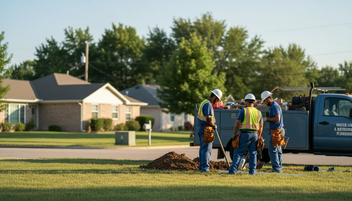 Residential water line and bathroom plumbing service in Hampton, MN